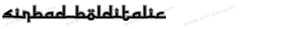 Sinbad BoldItalic字体转换
